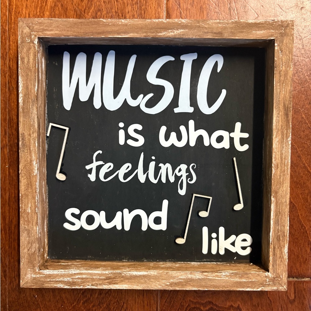 🎄2/$16 Charming Black and Brown Music Wall Art
